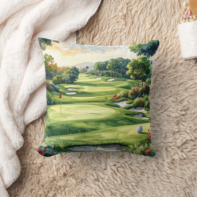 Coussin Allée de golf et vert de putting (Couverture)
