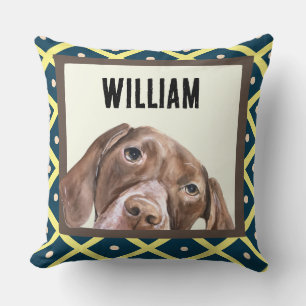 Coussin Allemand Short Haired Pointer cadre photo personna