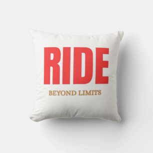 Coussin Aller au-delà des limites – Typographie motivante
