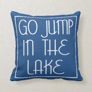 Coussin Aller Sauter Dans Le Lac