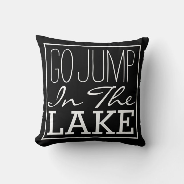 Coussin Aller Sauter Dans Le Lac (Recto)