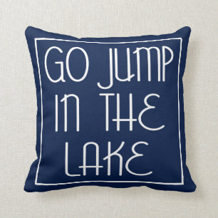 Coussin Aller Sauter Dans Le Lac