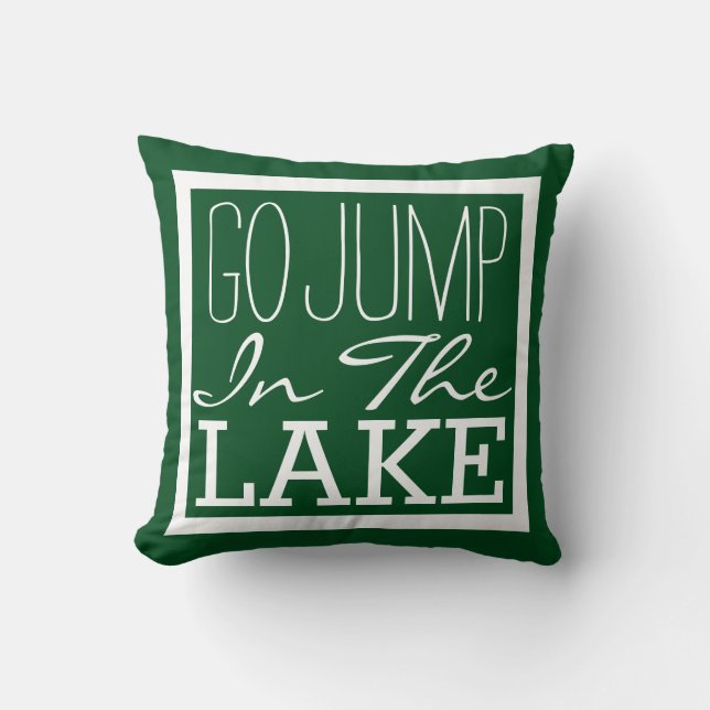 Coussin Aller Sauter Dans Le Lac (Recto)