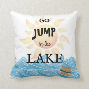Coussin Aller sauter dans l'oreiller du lac Throw