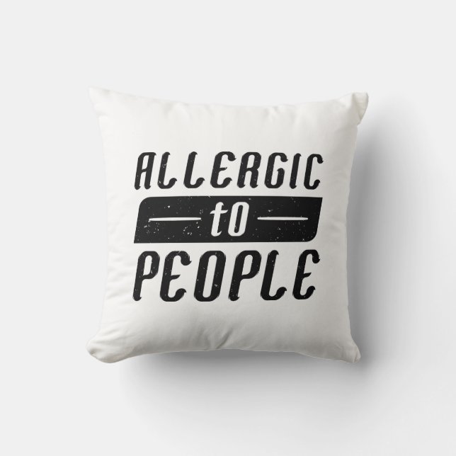 Coussin Allergique aux personnes (Recto)
