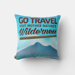 Coussin Allez Voyager, Visitez la nature sauvage de mère e