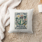 Coussin Alligator de Floride patriotique 4 juillet (Couverture)