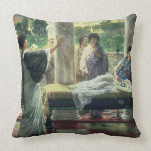 Coussin Alma-Tadema Catullus lisant ses poèmes