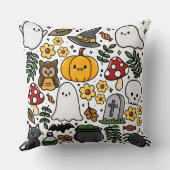 Coussin Almofada com estampa fofa de Halloween (Verso)