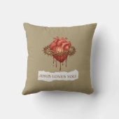 Coussin Almofada com frase motivational "Jesus Ama Você" (Verso)