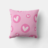 Coussin Almofada Decorativa Moderna Corações Rosa (Verso)