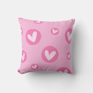Coussin Almofada Decorativa Moderna Corações Rosa