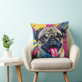 Coussin Almofada em Pop Art de Pug 01  (Chaise)