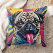 Coussin Almofada em Pop Art de Pug 01 (Couverture)