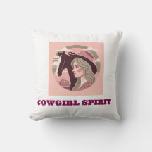 almofada estampada garota cowgirl 