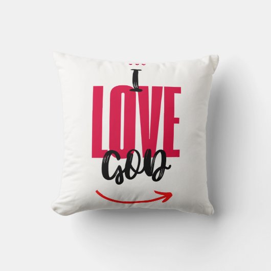 Coussin Almofada "I Love God" (Recto)