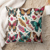 Coussin almofada quadrada com estampa borboletas (Couverture)