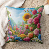 Coussin almofada quadrada estampa de rosas (Couverture)