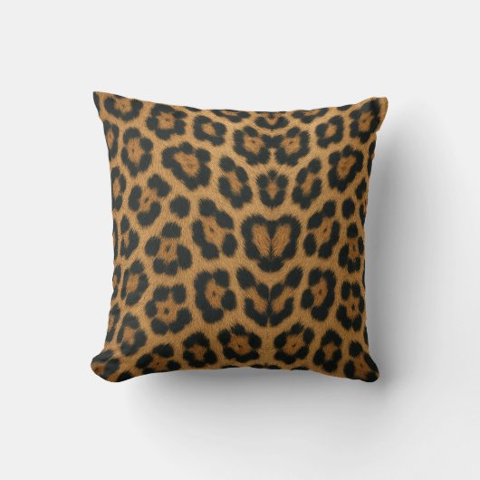 Coussin Almofada Textura e Padrão de Pele de Leopardo (Recto)