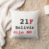 Coussin Almohada Bolivia dijo No (Couverture)