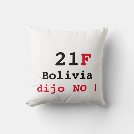 Coussin Almohada Bolivia dijo No (Recto)