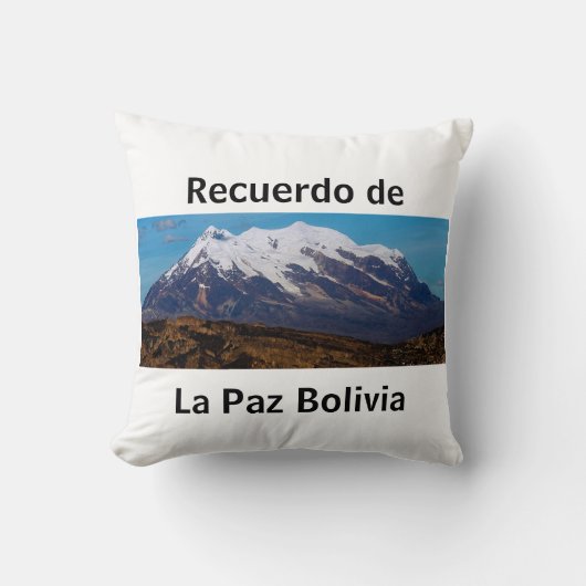 Coussin Almohada recuerdo de La Paz (Recto)