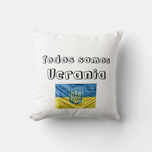 Coussin Almohada todos somos Ucrania (Recto)