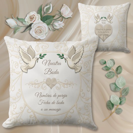 Coussin Almohadas de boda personalizadas. Regalos de boda
