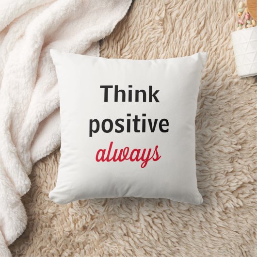 Coussin Almohadas Think positive always (Couverture)
