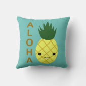 Coussin Aloha Cute Kawaii Ananas (Verso)