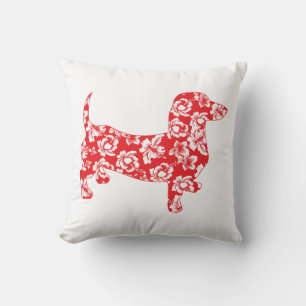 Coussin Aloha Doxies rouges