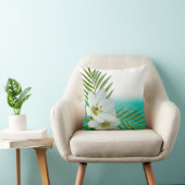 Coussin Aloha fleurs tropicales de plage (Chaise)