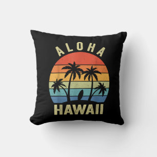 Coussin Aloha Hawaii Chemise Hawaïenne Île Palmiers Plage