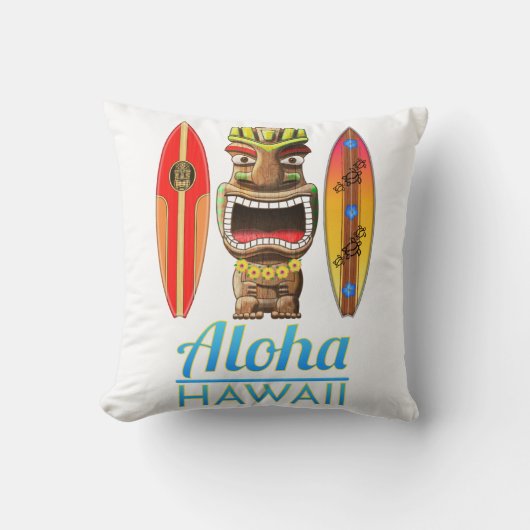 Coussin Aloha Hawaii Hawaii Tiki Surf (Recto)