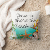 Coussin Aloha Nautilus de Frangipani de Plumeria de plage (Couverture)