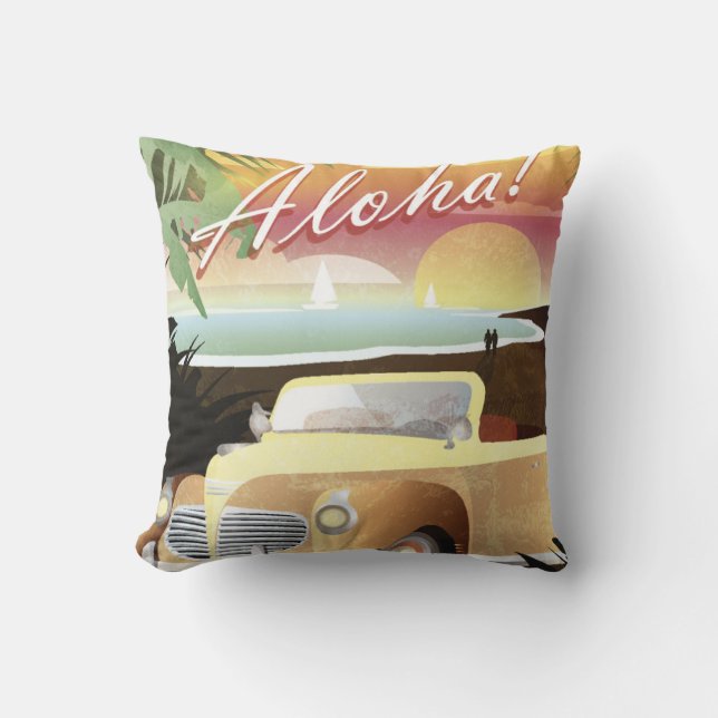 Coussin Aloha ! Paradis tropical d'été (Recto)