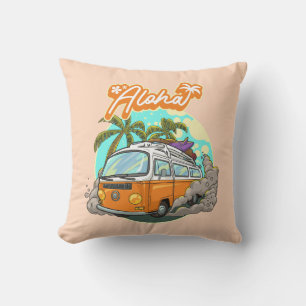 Coussin Aloha Retro Surf Van