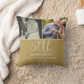 Coussin Alors et Maintenant 2 Photo 50e Anniversaire de Ma (Couverture)