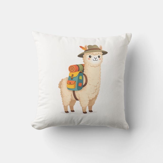 Coussin Alpaca d'aventure (Recto)