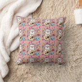 Coussin Alpaca Llama Faire de la musique Motif (Couverture)