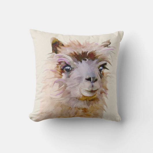 Coussin Alpaca violet mignon (Recto)
