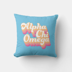 Coussin Alpha Chi Omega Script Super