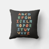 Coussin Alphabet ABC moderne Décor personnalisé pour enfan (Verso)