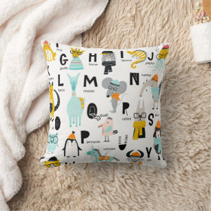Coussin Alphabet animal mignon Certains Ont Des Casquett
