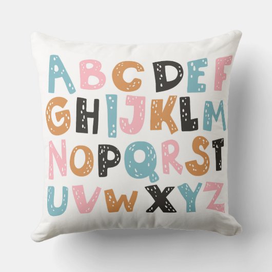 Coussin Alphabet coloré, Coussin ABC (Verso)