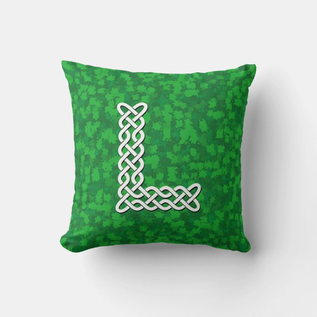 Coussin Alphabet de noeud celtique (Recto)