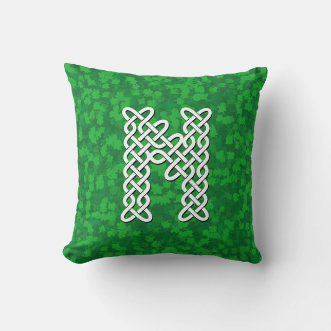 Coussin Alphabet de noeud celtique N (Recto)