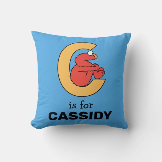 Coussin Alphabet d'Elmo | C Orange (Recto)