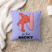 Coussin Alphabet d'Elmo | N Rose (Couverture)