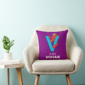 Coussin Alphabet d'Elmo | V Bleu (Chaise)
